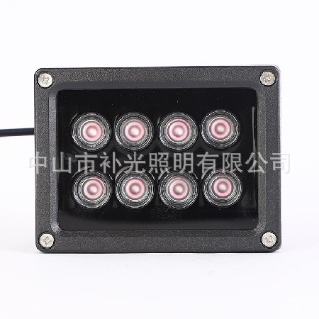 跨境批發(fā)8W紅外LED補(bǔ)光燈 安防監(jiān)控?cái)z像頭夜間光敏感應(yīng)戶外防水燈